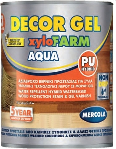 Mercola Decor Xylofarm Aqua Gel Wasser Kastanie Satin,σατεν 750ml