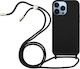 Vivid Lace Back Cover Silicone with Strap Black...