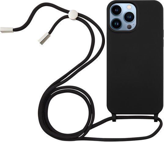Vivid Lace Back Cover Silicon cu Curea Negru (iPhone 13 Pro)