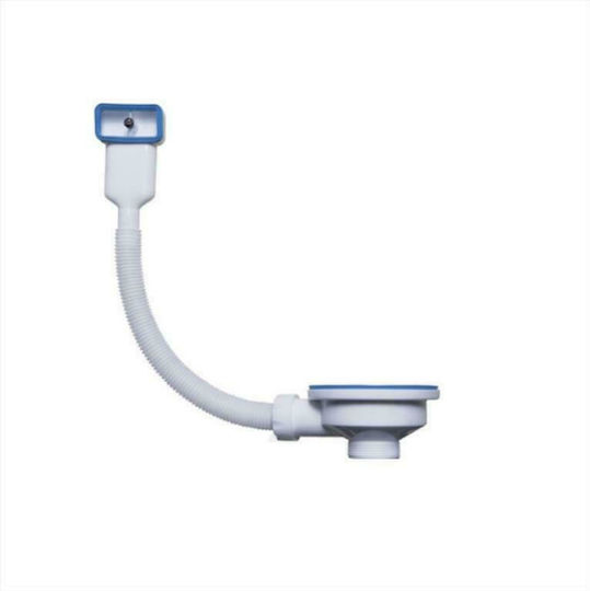 Aniplast Plastic Siphon Sink with Overflow and Output 115mm White