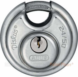 Abus Diskus Steel Padlock Discus Padlock with Key 50mm 1pcs