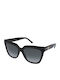 Jimmy Choo Women's Sunglasses with Black Plastic Frame and Black Gradient Lens