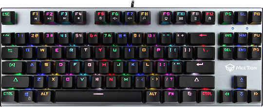 Meetion MK04 Gaming Μηχανικό Πληκτρολόγιο Tenkeyless με Custom Blue διακόπτες και RGB φωτισμό (Αγγλικό US)
