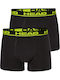 Head Herren Boxershorts Schwarz 2Packung