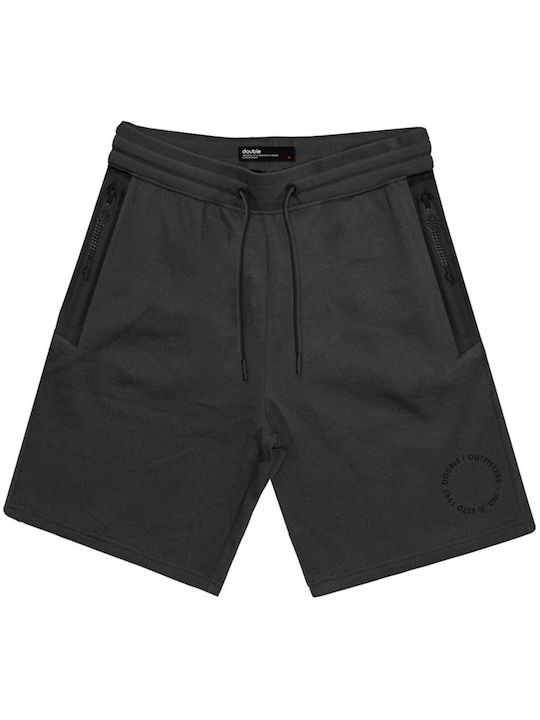 Double Men's Sports Monochrome Shorts Black