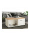 Rectangular Central Coffee Table Valencia Wooden with Drawers White / Artisan Oak M115xW55xH47.5cm