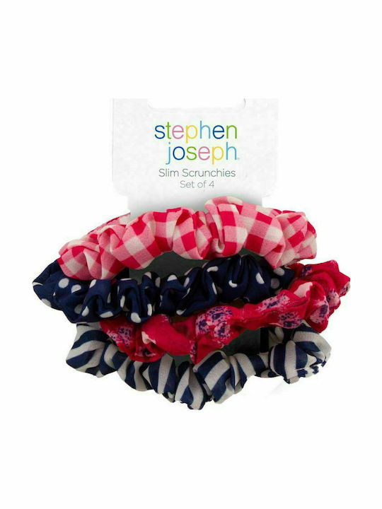 Stephen Joseph Set Elastice și Agrafe de Păr pentru Copii Scrunchy Multicolore 4 Bucăți