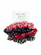 Stephen Joseph Pink & Navy Floral Σετ Παιδικά Λαστιχάκια Scrunchies 4τμχ