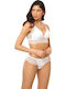 Norddiva Lingerie Spitzen Unterwäsche-Set für Damen Bralette mit Brasilien Weiß