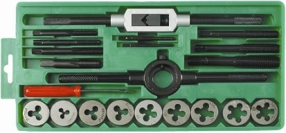 Maurer 80103 Gewindebohrer & Schneideisen Set mit Gewindeschneider 21Stück
