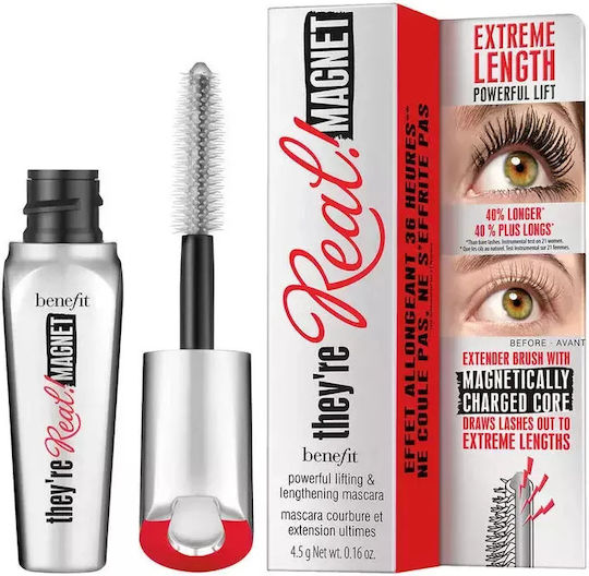 Benefit They're Real! Magnet Extreme Lengthening Mini Mascara Μαύρο 4.5gr