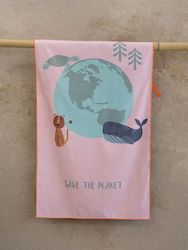 Nima Save the Planet Πετσέτα Θαλάσσης σε Ροζ χρώμα 140x70cm