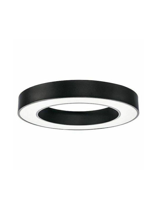 Optonica Ceiling Mount Light 50cm Black with Integrated LED