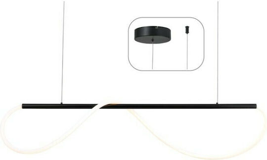Aca Kyma Pendant Light Black Rail 120x6x210cm