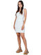 Sommer Mini Damenkleid Weiß