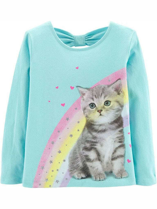 Kids Long-sleeved Winter Top Light Blue