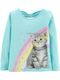 Kids Long-sleeved Winter Top Light Blue