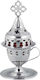 Vappas Tabletop Vigil Oil Lamp Metallic Ασημί 2...