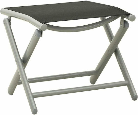 Outdoor Garden Stool made of Aluminum Black 50x41x38cm