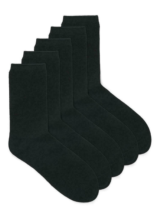 Jack & Jones Boys 5 Pack Knee-High Socks Black -BLACK