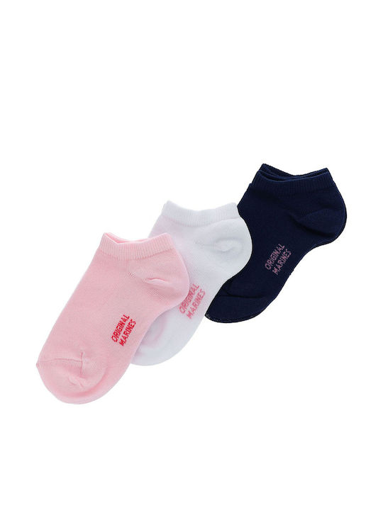 Original Marines Girls 3 Pack Ankle Socks C Multicolour