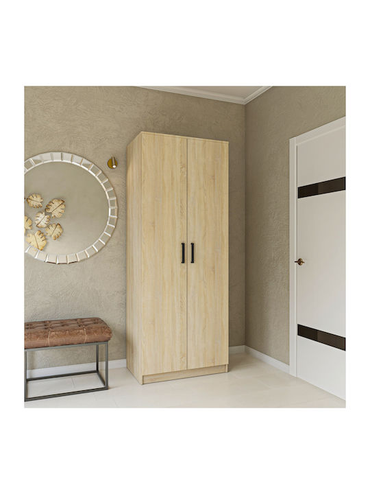 Double Door Wardrobe Simple Sonoma 80x52x205cm