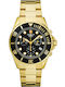 Swiss Alpine Military by Grovana Men's Watch 42mm Chronograph Battery with Gold Metal Bracelet