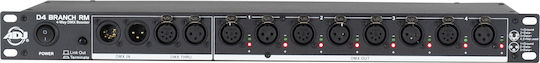 American DJ D4 Branch RM DMX Splitter για Κονσόλα Φωτισμού με 4 Κανάλια Ελέγχου / 2 Εισόδους XLR με Τοποθέτηση Rack