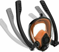 XDive Silicone Full Face Diving Mask Dual L/XL Orange