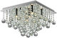 Zuma Line Rangel Mount Ceiling Light 40cm Silver with Lamp Adapter G9 with Crystals
