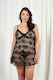 Milena by Paris 20031 Σετ Sexy Babydoll Plus size Babydoll & String Black