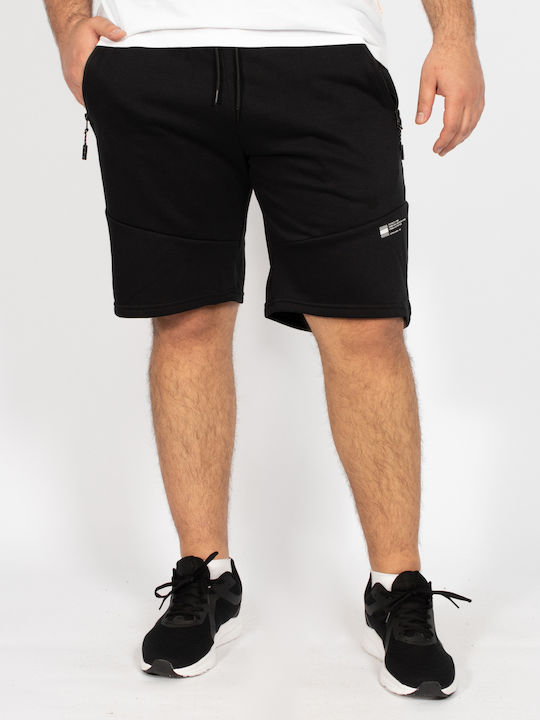 Double Pantaloni scurți sport bărbați Negru