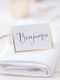 NAME CARD SET/10 GOLD RIM 7X7CM