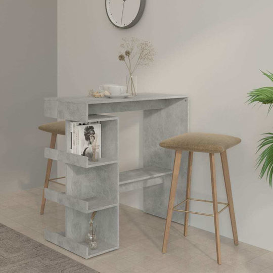 Table Bar Wooden Gri 100x50x101.5cm