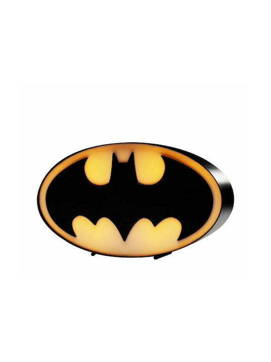 Abysse Led Παιδικό Διακοσμητικό Φωτιστικό Batman Logo Κίτρινο 25x6x14εκ.