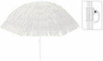 Koopman Boho Raffia Umbrelă de Plajă cu Diametru de 1.80m Albă