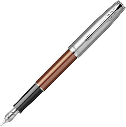 Parker Sonnet Essential Πένα Γραφής Fine Πορτοκαλί με Μπλε Μελάνι