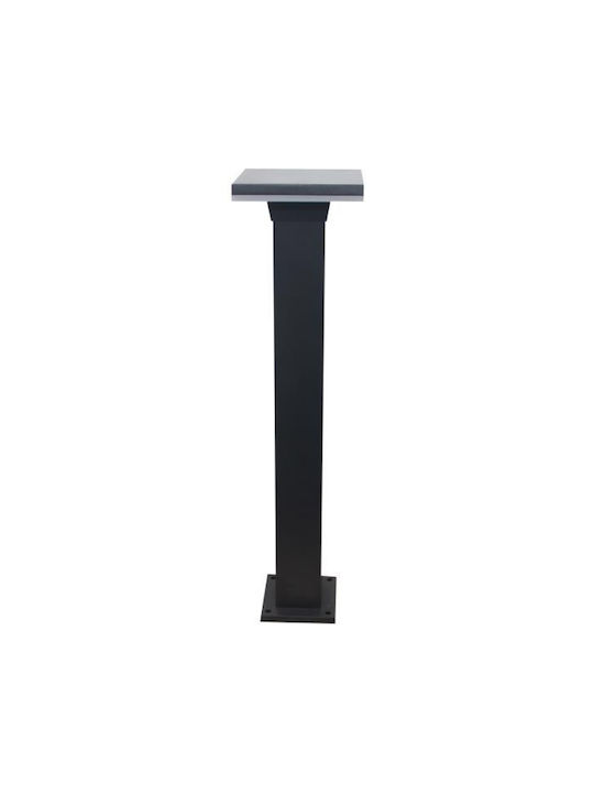 Eurolamp Outdoor Floor Lamp Small Post LED for Exterior Space 12W with Warm White Light IP65 Black
