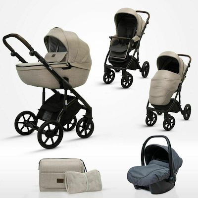 Dovadi Atta 3 in 1 Adjustable 3 in 1 Baby Stroller Suitable for Newborn Truffle