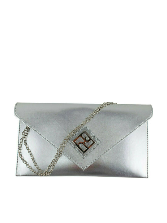 Pierro Accessories Γυναικείος Φάκελος Ασημί
