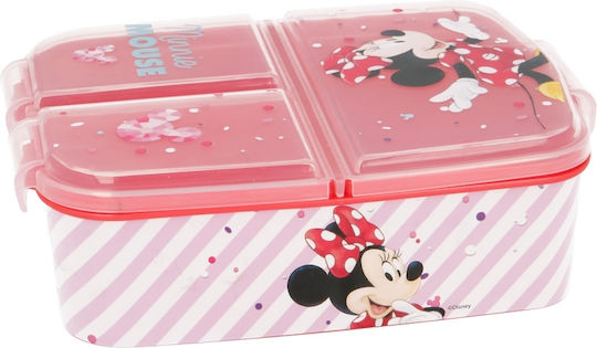 Stor Πλαστικό Παιδικό Δοχείο Φαγητού Minnie Ροζ 19.5 x 16.5 x 6.7εκ.