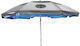 Maui & Sons Foldable Beach Umbrella Aluminum Diameter 1.90m with UV Protection and Air Vent Blue