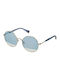 Furla Women's Sunglasses with Gold Metal Frame and Light Blue Lens SFU235-560594