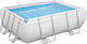 Bestway Piscină PVC 3.662l cu Cadru Metalic 282x196x84cm Gri
