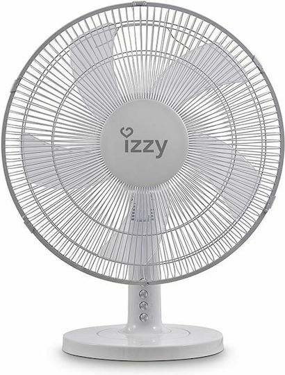 Izzy IZ-9023 Tabletop Fan 50W 40cm Diameter White