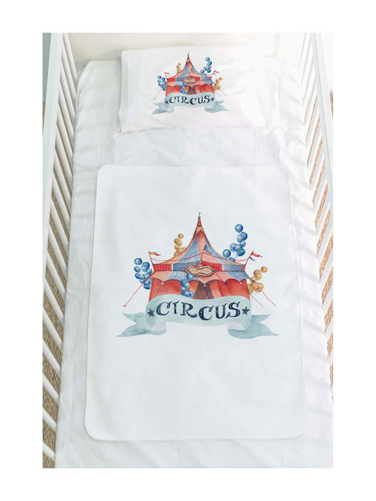 Bonjour Bebe Circus Wasserdichtes Spucktuch in Weiß Farbe 50x70cm. 1Stück