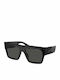 Miu Miu Damentaschen Sonnenbrille mit Schwarzem Horn umrandetem Rahmen und Grauen Gläsern