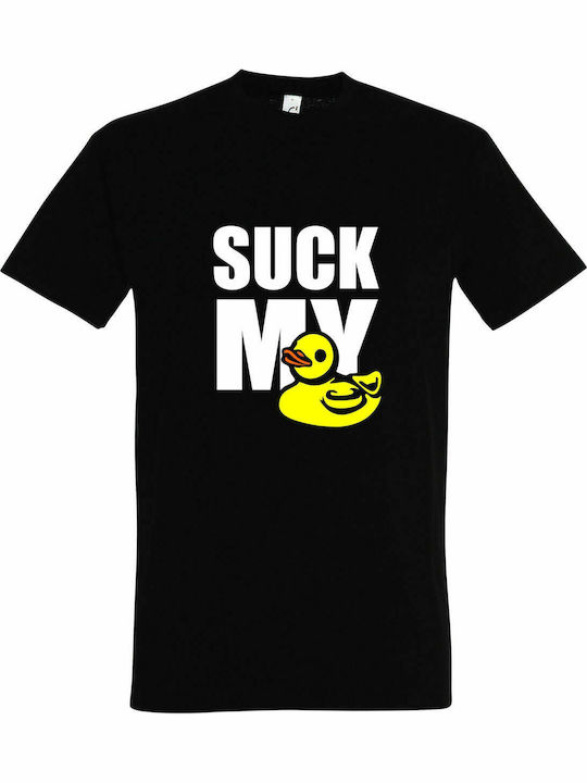 T-shirt Unisex " Suck My Duck ", Black