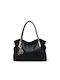 Foxer Leder Damen Tasche Shopper Schulter Schwarz