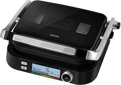 Sencor Tabletop 2100W Electric Grill with Lid and Adjustable Thermostat 30x25cm